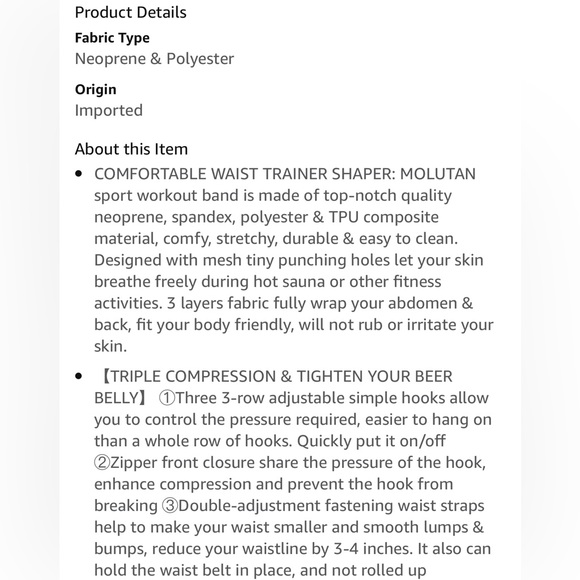 MOLUTAN Waist Trainer Shaper - Picture 6 of 9